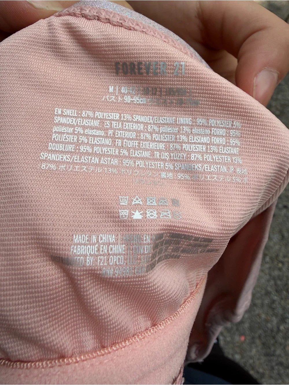 Forever 21 Strapless Bandeau Bikini Top — Light Pink